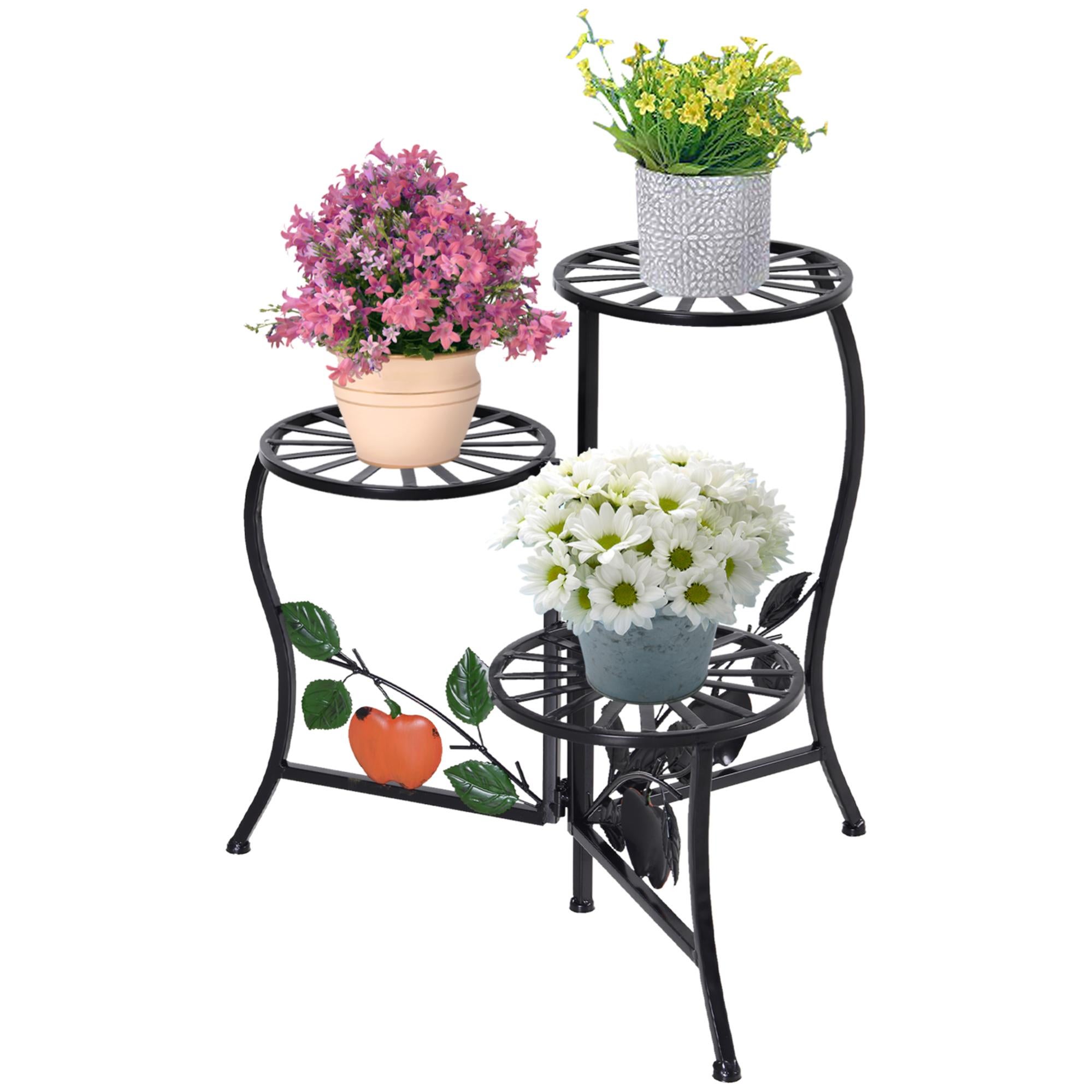 Pot Plante Tosnail - Lot De 3 Chariots à Plantes Avec Roulettes 🪴 Noir 26.6cm - Support Mobile Pour Pots Jusqu'à 40kg Porte Plante A Roulettes - 7