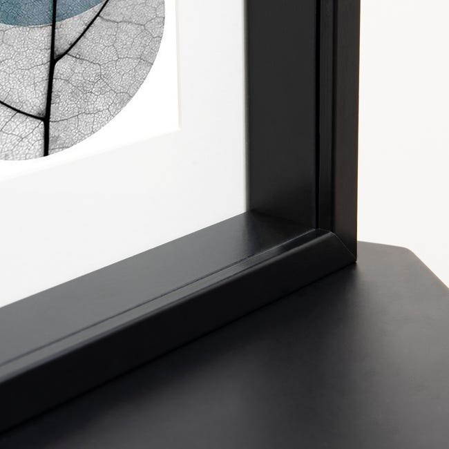 Box 3D Cornice Portafoto profondo 30x30 cm Nero con passe-partout