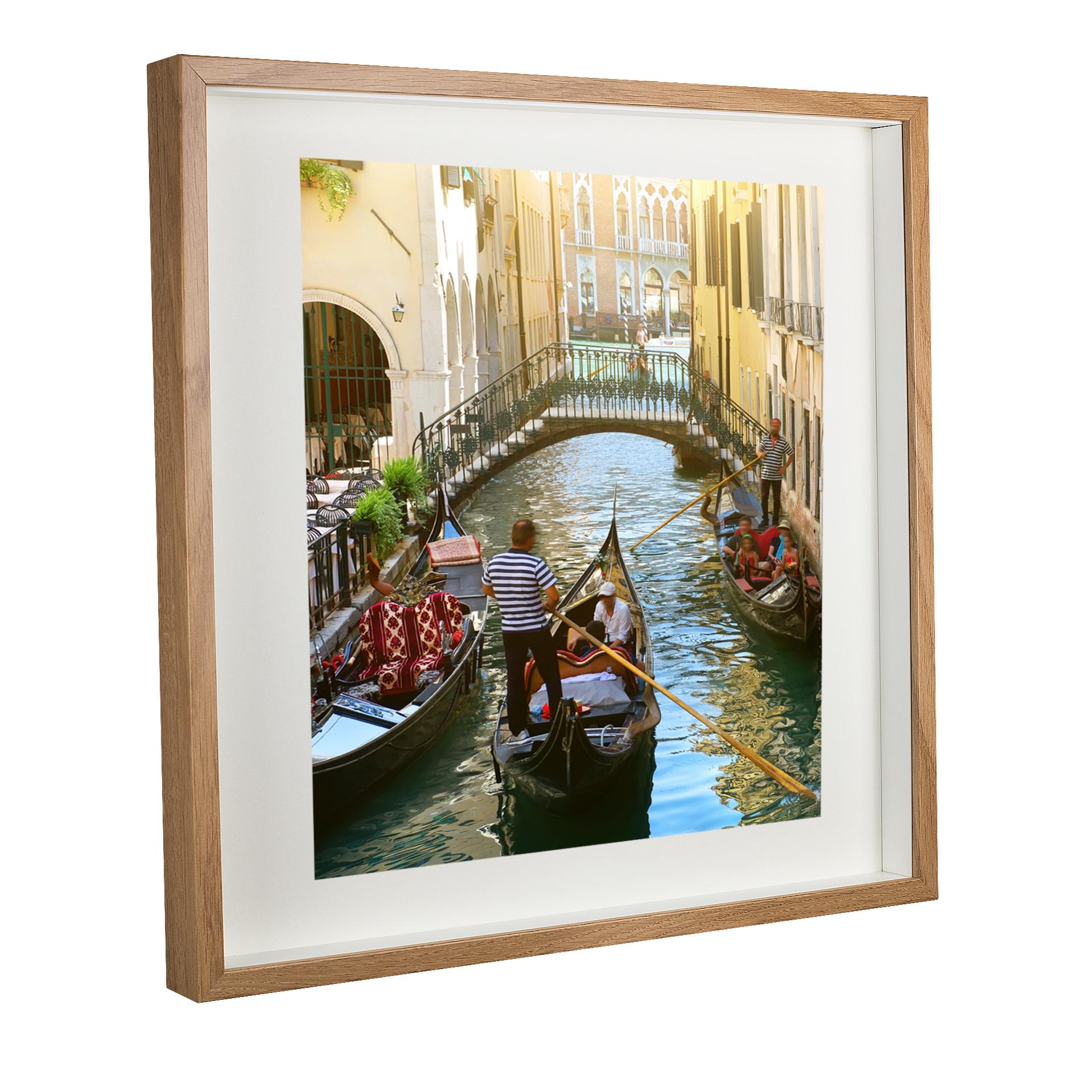 Marco 3D Profundo 30x30cm - Para Objetos/Recuerdos - Placa Acrílica - 3cm De Fondo - Negro