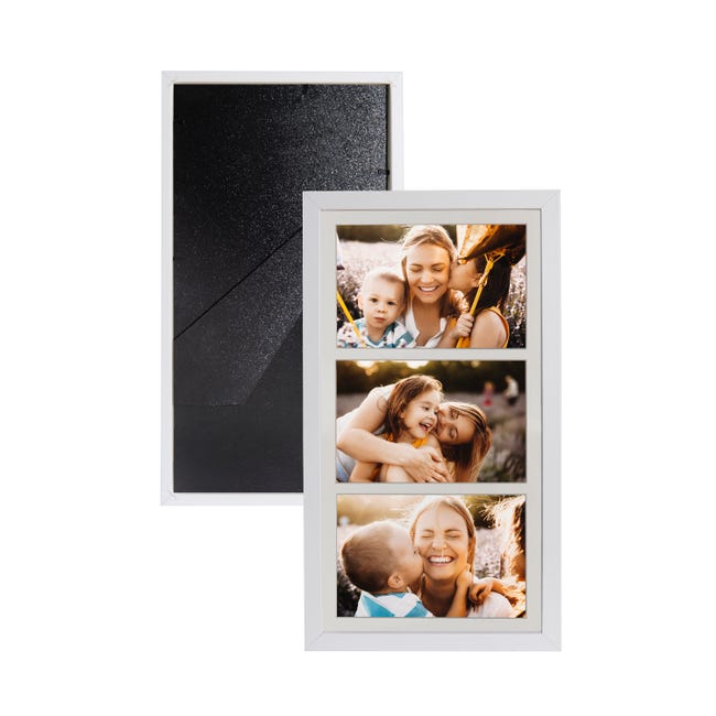 Galería marco de fotos 18x35 cm Negro para 3 fotos 10x15 cm con