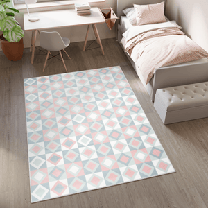 TAPISO Baby Tappeto per Cameretta dei Bambini Bianco Blu Chiaro Nuage  Stelle 180 x 250 cm