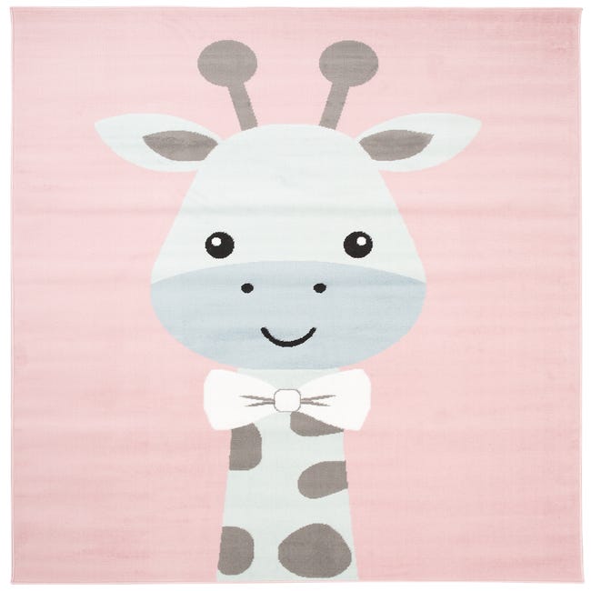 TAPISO Baby Tappeto per Cameretta dei Bambini Grigio Rosa Blu Bianco Nero  Stelle 120 x 170 cm