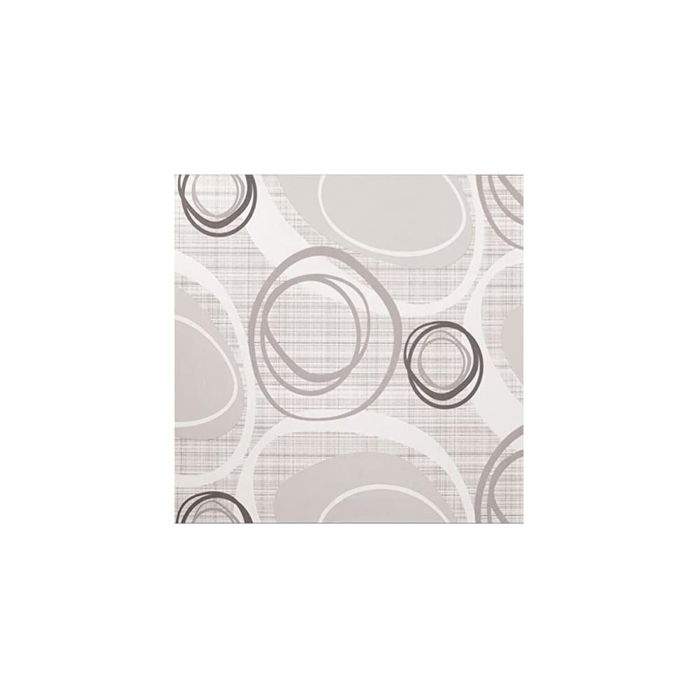 Sous-Nappe Bulgomme Grise - Protection Table 2,5mm - PVC Imprimé Cercle - Facile à Nettoyer