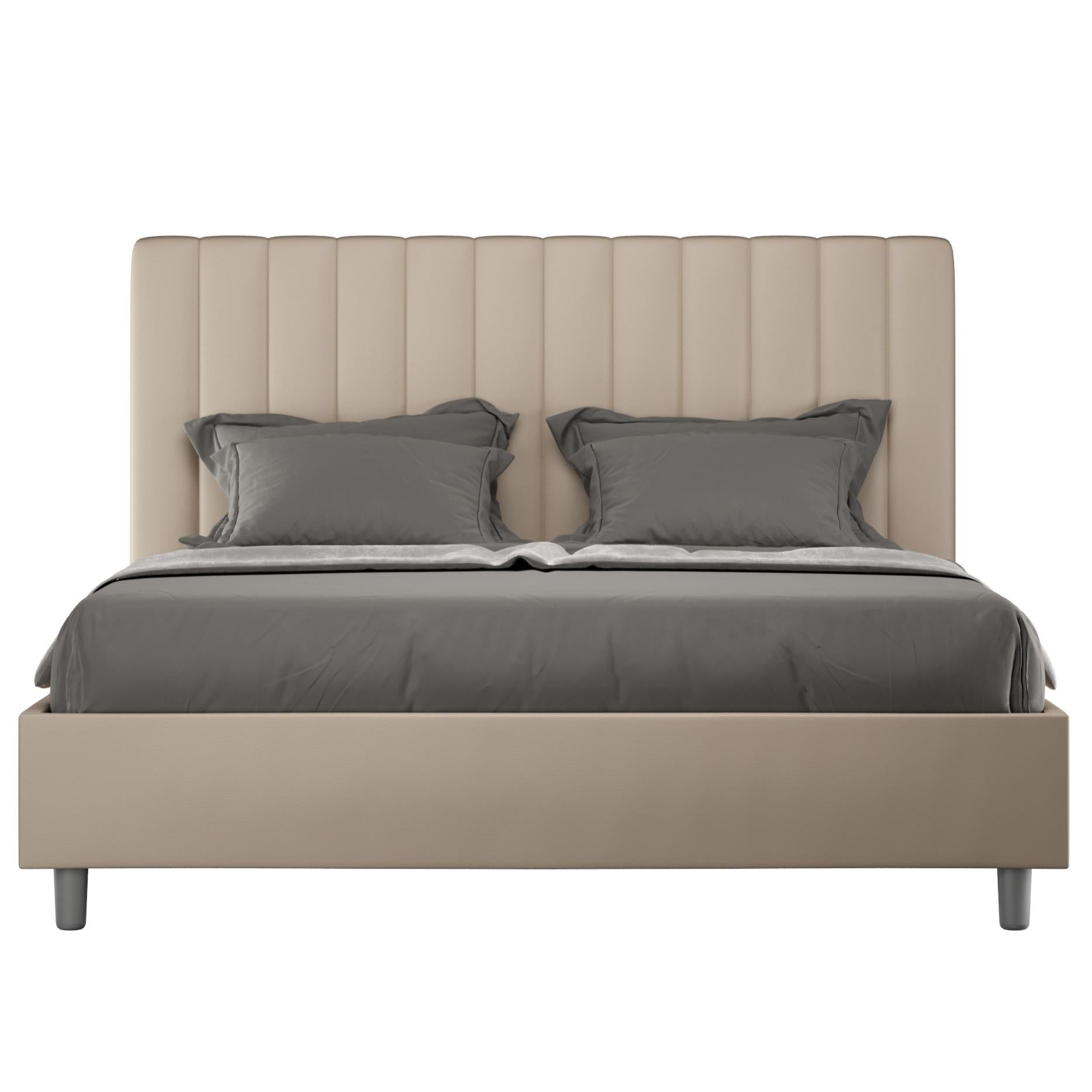 Elegante struttura per letto matrimoniale industriale, acciaio, 225 kg