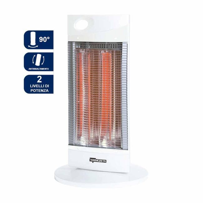 LUCE QUADRA VULCANO, Stufa Con Resistenza Al Carbonio 2.000W, H 80cm Er036 87906916 LUCE QUADRA VULCANO, Stufa Con Resistenza Al Carbonio 2.000W, H 80cm Er036 87906916
