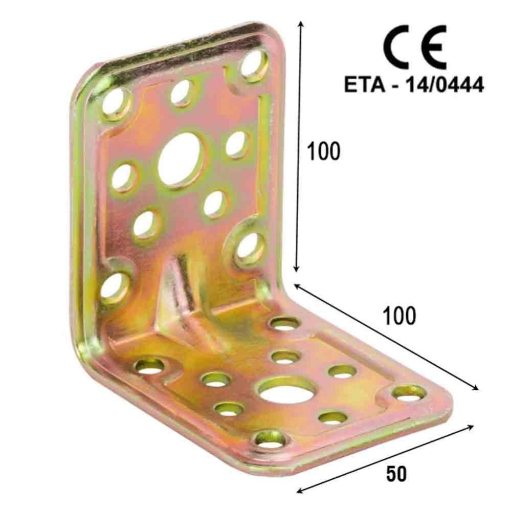 Piastre di giunzione in metallo zincato perforato per legno, spessore 240 mm x 60 mm, PP8 (confezione da 1