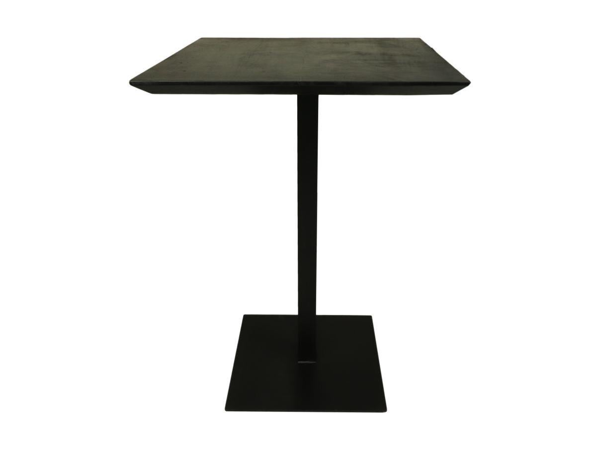 Table de bar Zurich bord suisse 75x75x106 Noir Acaciamétal Leroy Merlin
