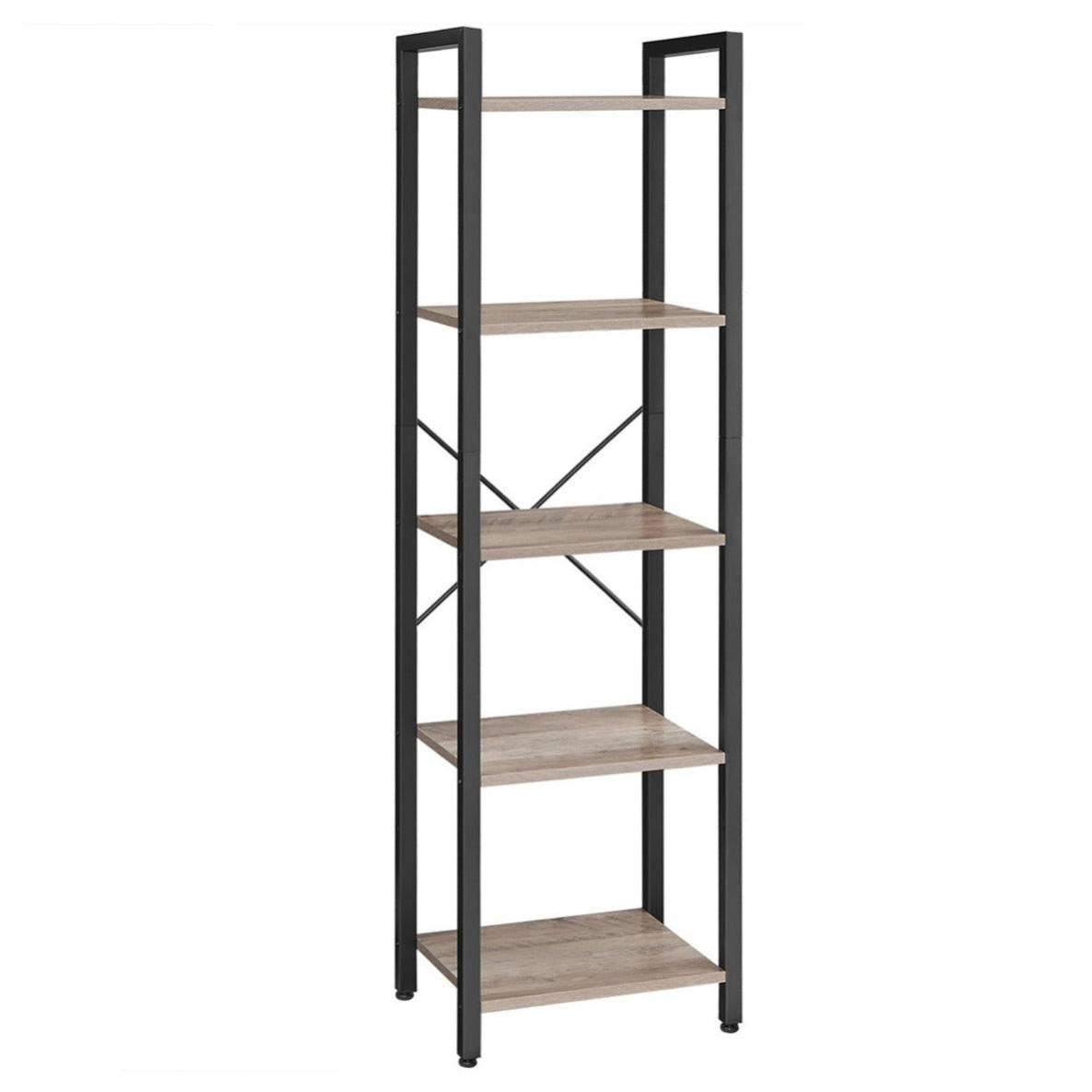 Étagère à 5 niveaux bibliothèque meuble de rangement avec structure en