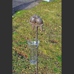 Achat Pluviomètre de jardin en fonte et verre, robinet extérieur