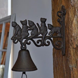 Shopkeepers Cloche pour porte  Carillon magnétique non électrique en  maison, carillon décoratif porte d'entrée avec cloche en laiton, cloche à  suspendre pour mur : : Bricolage