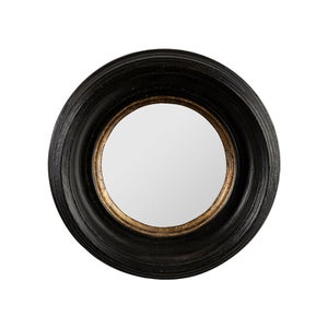 Miroir Rond Blanc F/Or Convex 16Cm Exterieur Taille S