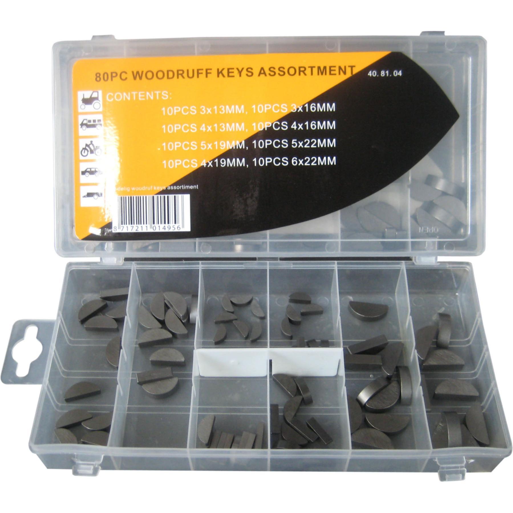 80 Pièces Cales à Ressort - Jeu Clavettes Demi-Lune 3-6mm Pour Volant Poulies