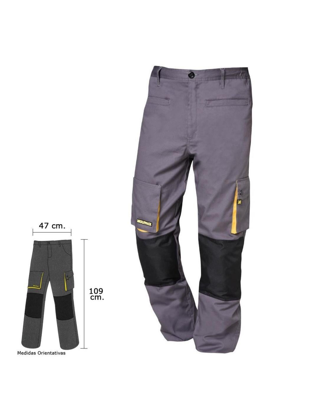 Pantalones Trabajo, Multibolsillos, Resistentes, Rodilla Reforzada, Talla 50/52 | Leroy Merlin