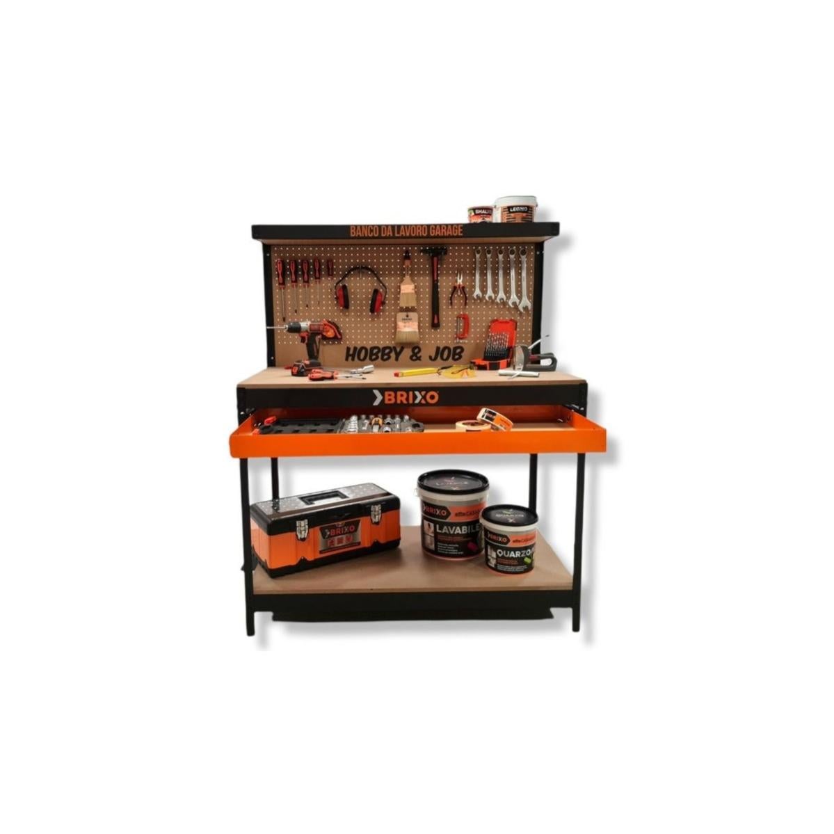 Scaffale Da Cucina Multifunzionale Con Anta Ribalta E Cassetto – 6 Ripiani In Metallo, Pannello Forato Con Ganci, Regolabile, Per Microonde E Dispensa (80x40x180 Cm) - 3