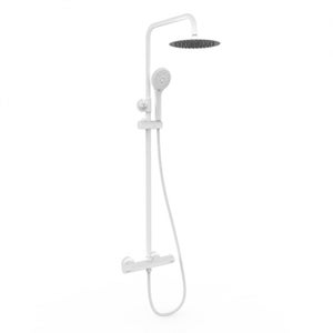 Sistema de ducha termostática BS371 Blanco mate - con repisa