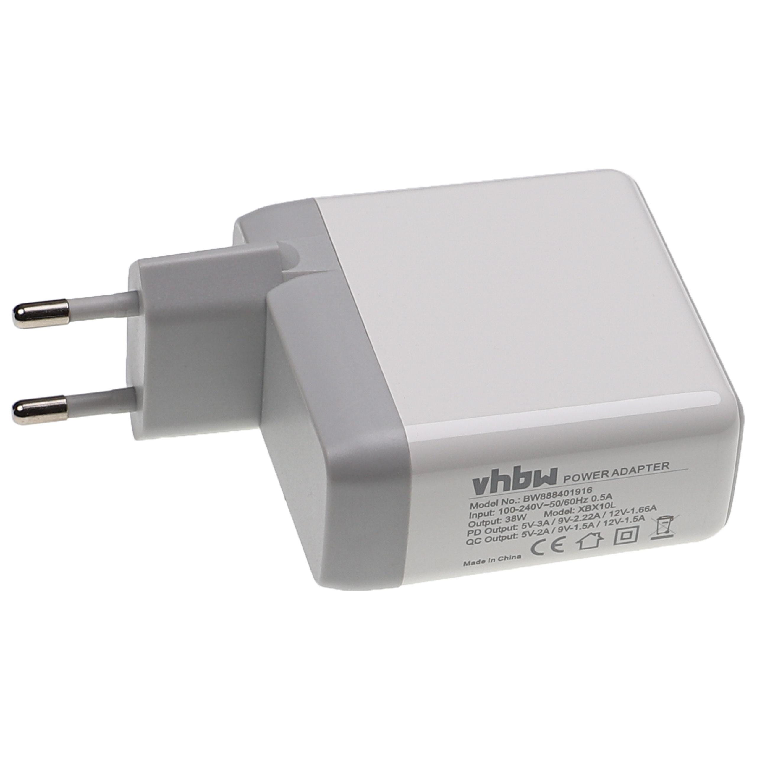 Vhbw Chargeur secteur USB C compatible avec Apple iPad Pro - Adaptateur  prise murale - USB (max. 9 / 12 / 5 V), blanc / gris