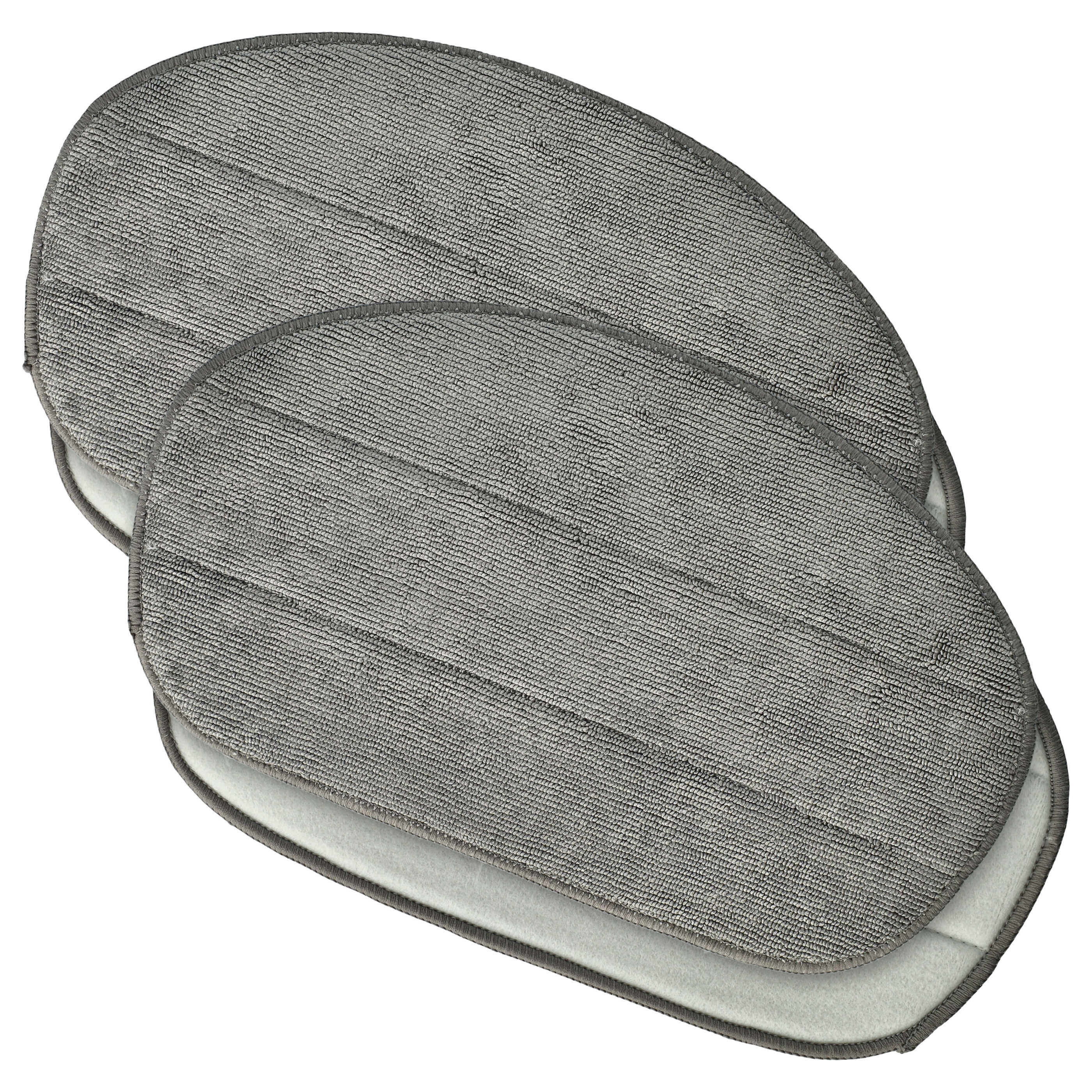 Vhbw 4x panno compatibile con Leifheit CleanTenso scopa a vapore -  microfibra, grigio