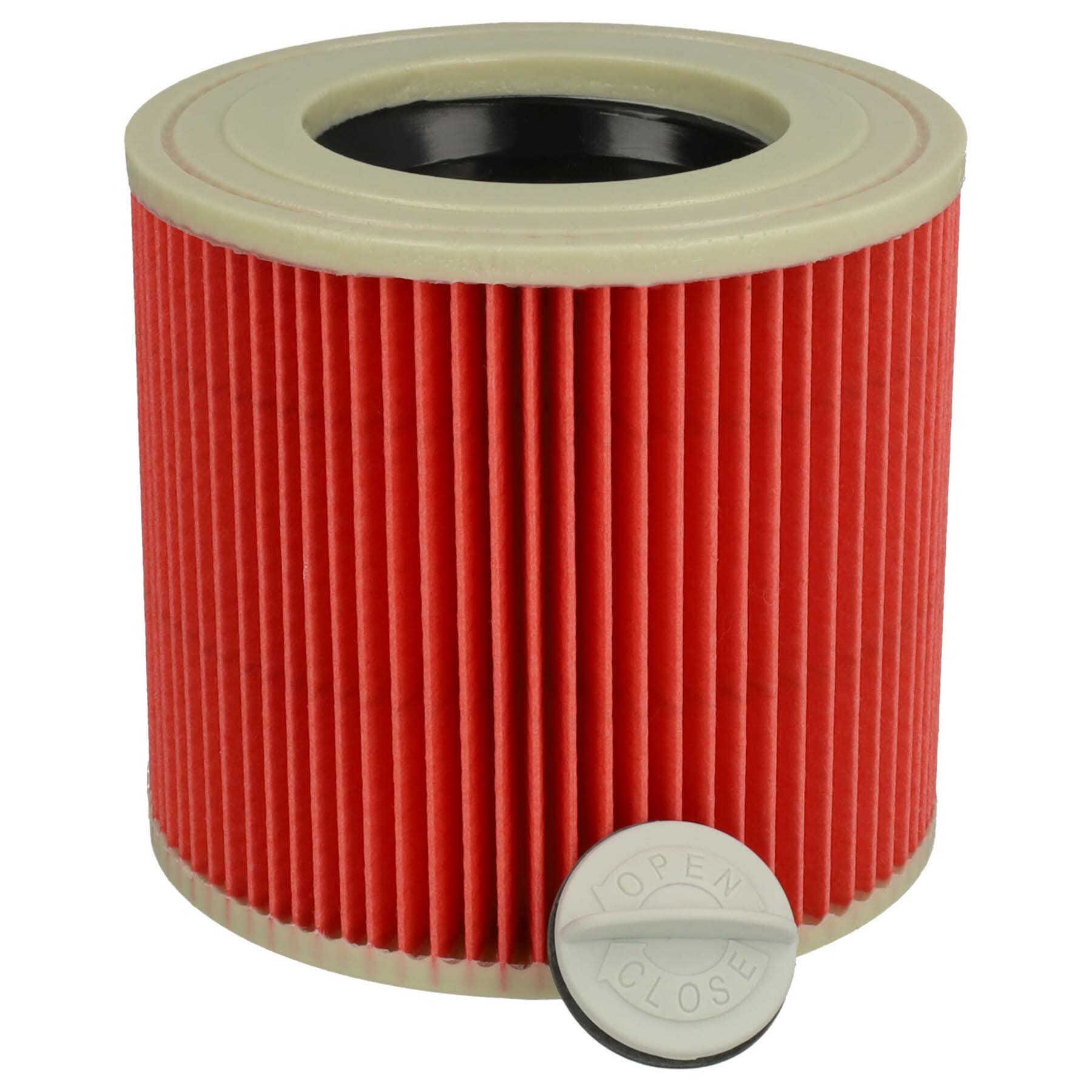 Vhbw Lot de 2x filtres à cartouche compatible avec Kärcher WD3P Extension  Kit, WD 3 Premium aspirateur à sec ou humide - Filtre plissé, jaune