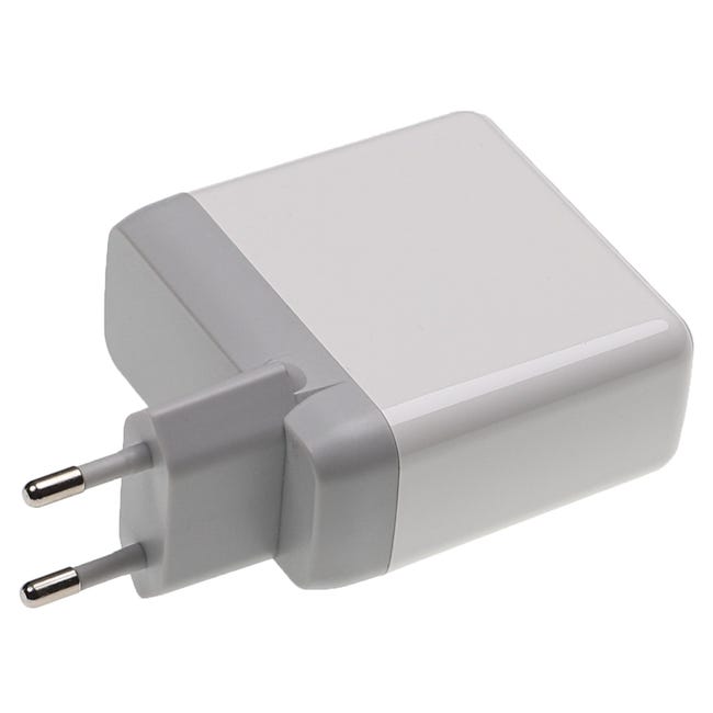 Vhbw Chargeur secteur USB C compatible avec Huawei P20, P30, P40, P30 Pro,  P30 Lite - Adaptateur prise murale - USB (max. 9 / 12 / 5 V), blanc / gris