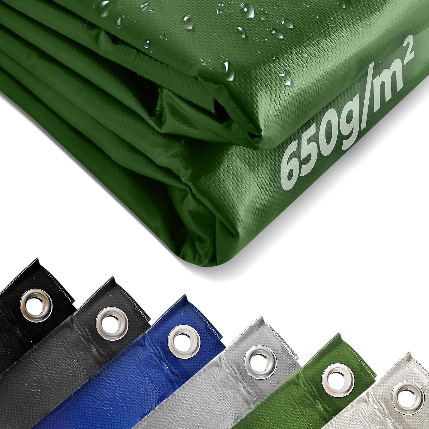 Tarpaulin eyelet - impermeable, 2x3 m, poliéster recubierto de pvc 650 g/m², antidesgarro, cortaviento