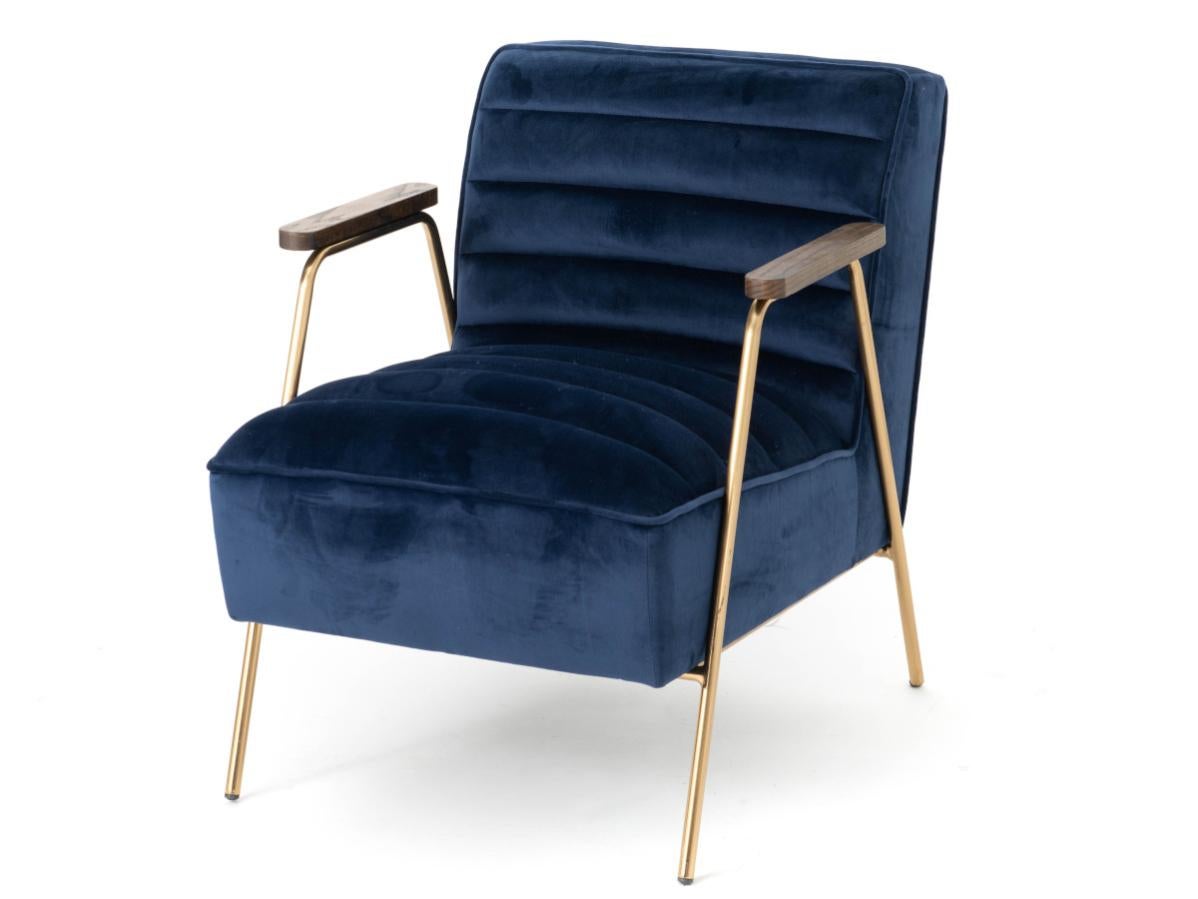 Fauteuil Hutch Bleu nuit Amadeus Leroy Merlin