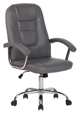 Chaise de coiffeuse salon bureau rembourré confortable et moderne capitonné  velours gris FAL10526