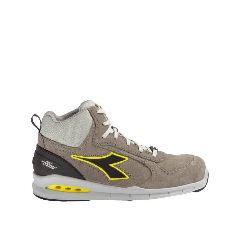 Scarpa Antinfortunistica S3S Grigio Asfalto/Rosso | Diadora Run Net Airbox Low