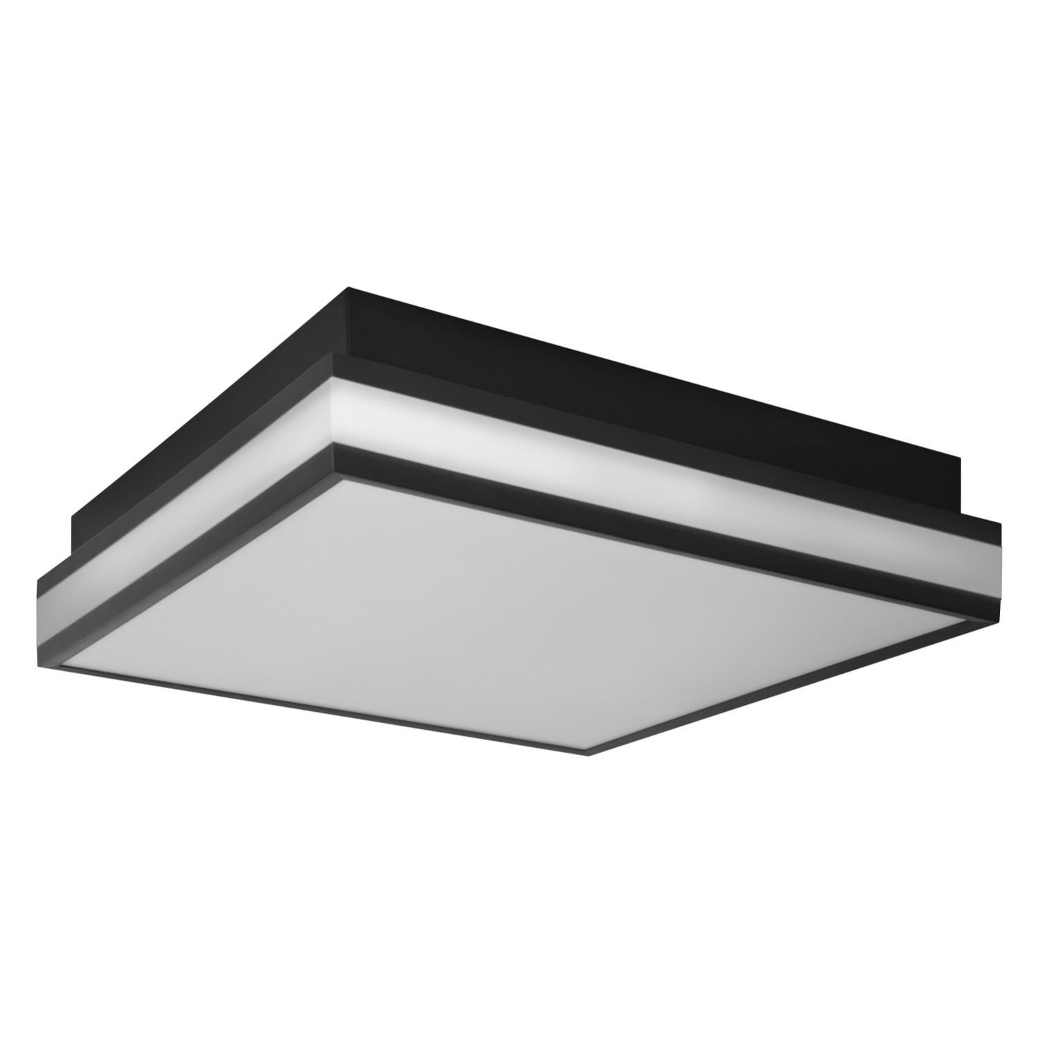 Plafonnier LED Carré Blanc Moderne 24W, 34 * 26 * 6 CM, Lumière Blanche