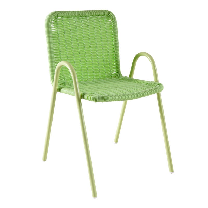 Chaise plastique enfant verte