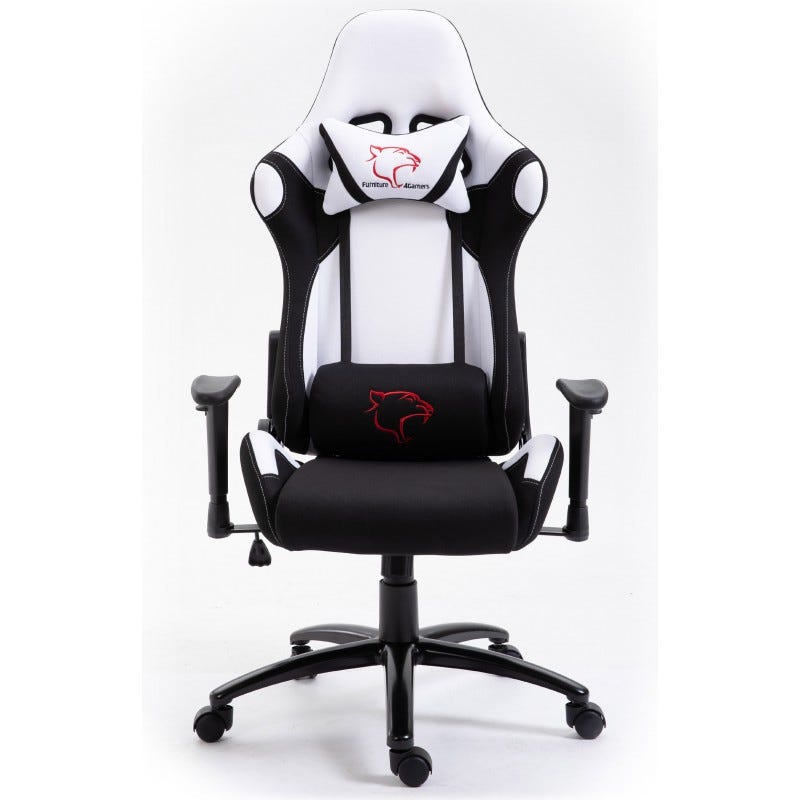 Chaise de bureau fauteuil gamer siège gaming tissu ergonomique
