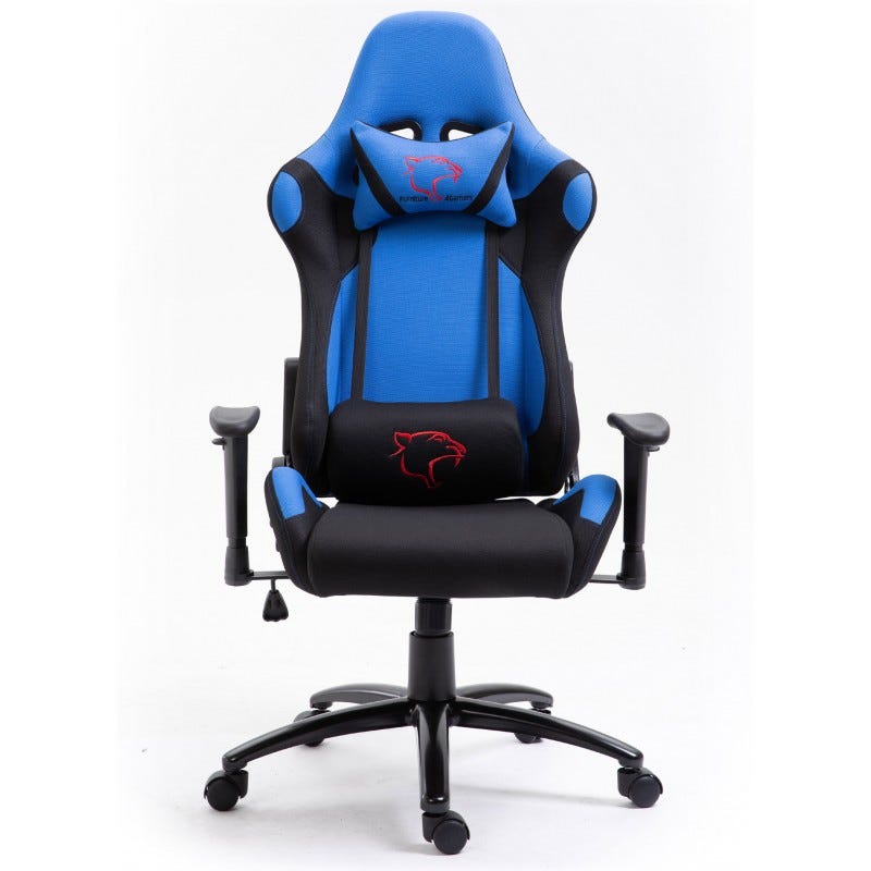 Chaise de bureau fauteuil gamer siège gaming tissu ergonomique