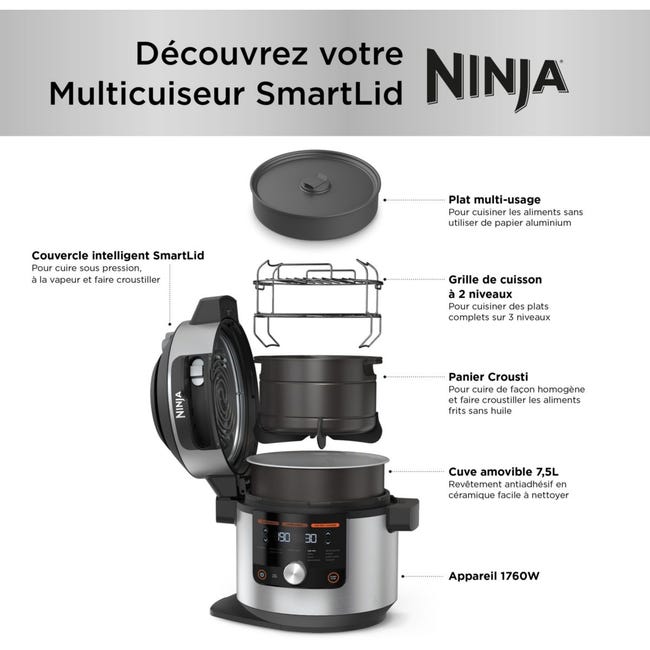 Soldes Ninja Multicuiseur Foodi Max SmartLid 2024 au meilleur prix sur