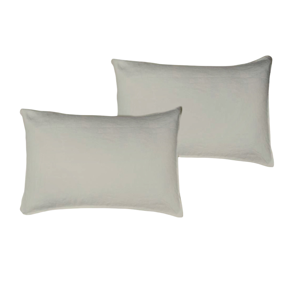 Taies Oreillers 50X75 Gris Foncé Lot De 2 | Drap En Bambou