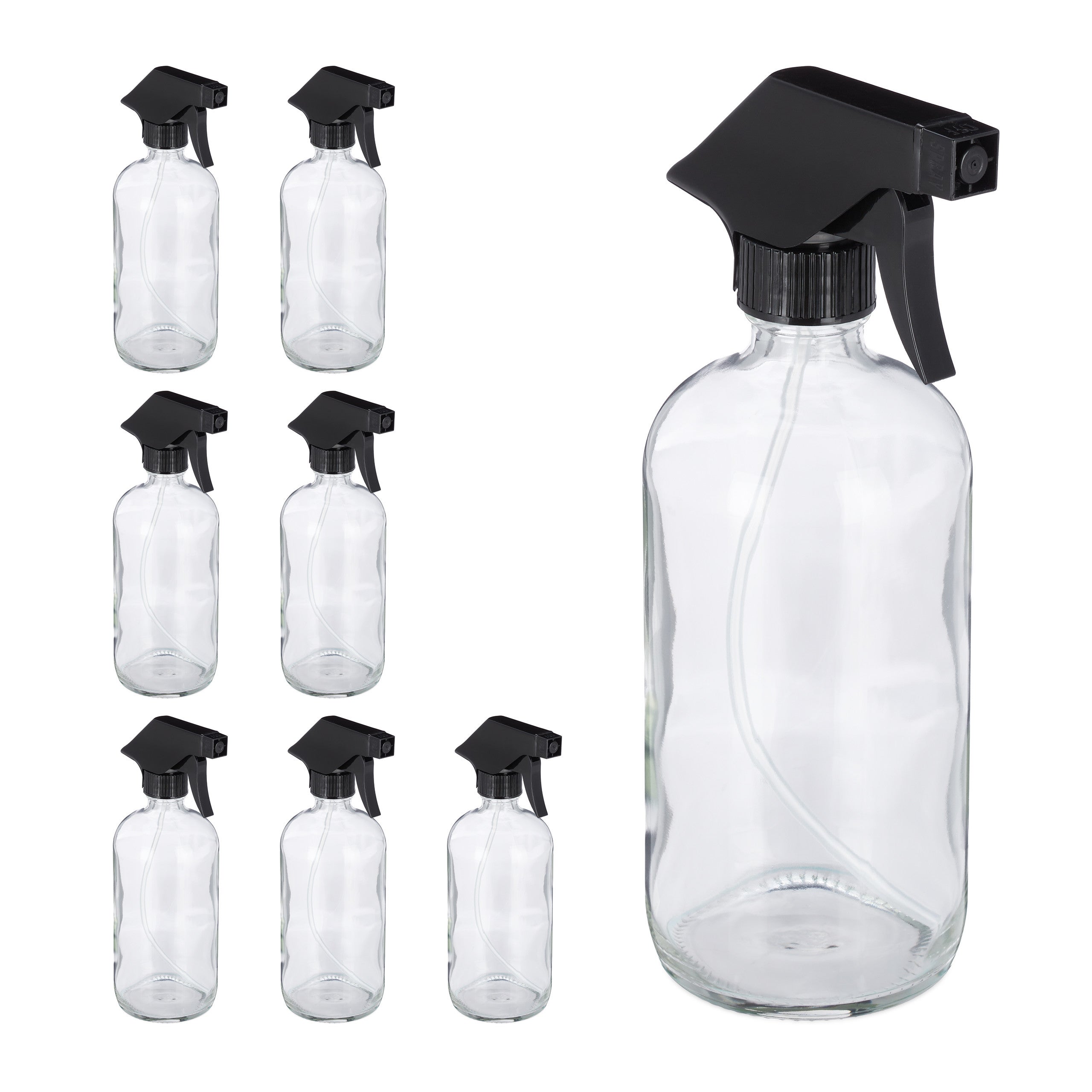2 flaconi da 500 ml vuoti ÄUGEN GmbH bottiglia spray spruzzino bianco trasparente 
