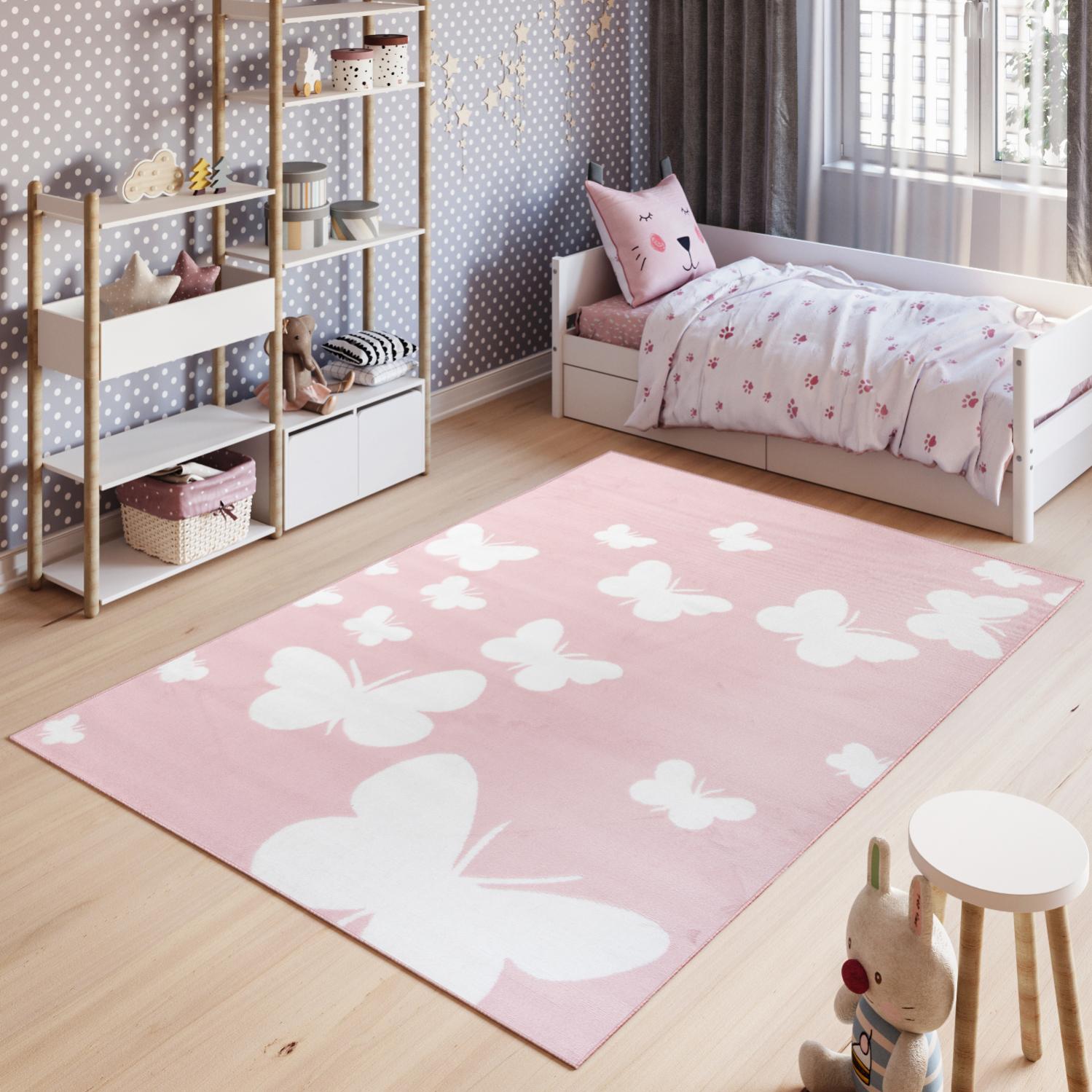 Tappeto Cameretta Bambini 160x230 Cm - Motivo Bandierine Crema E - 5
