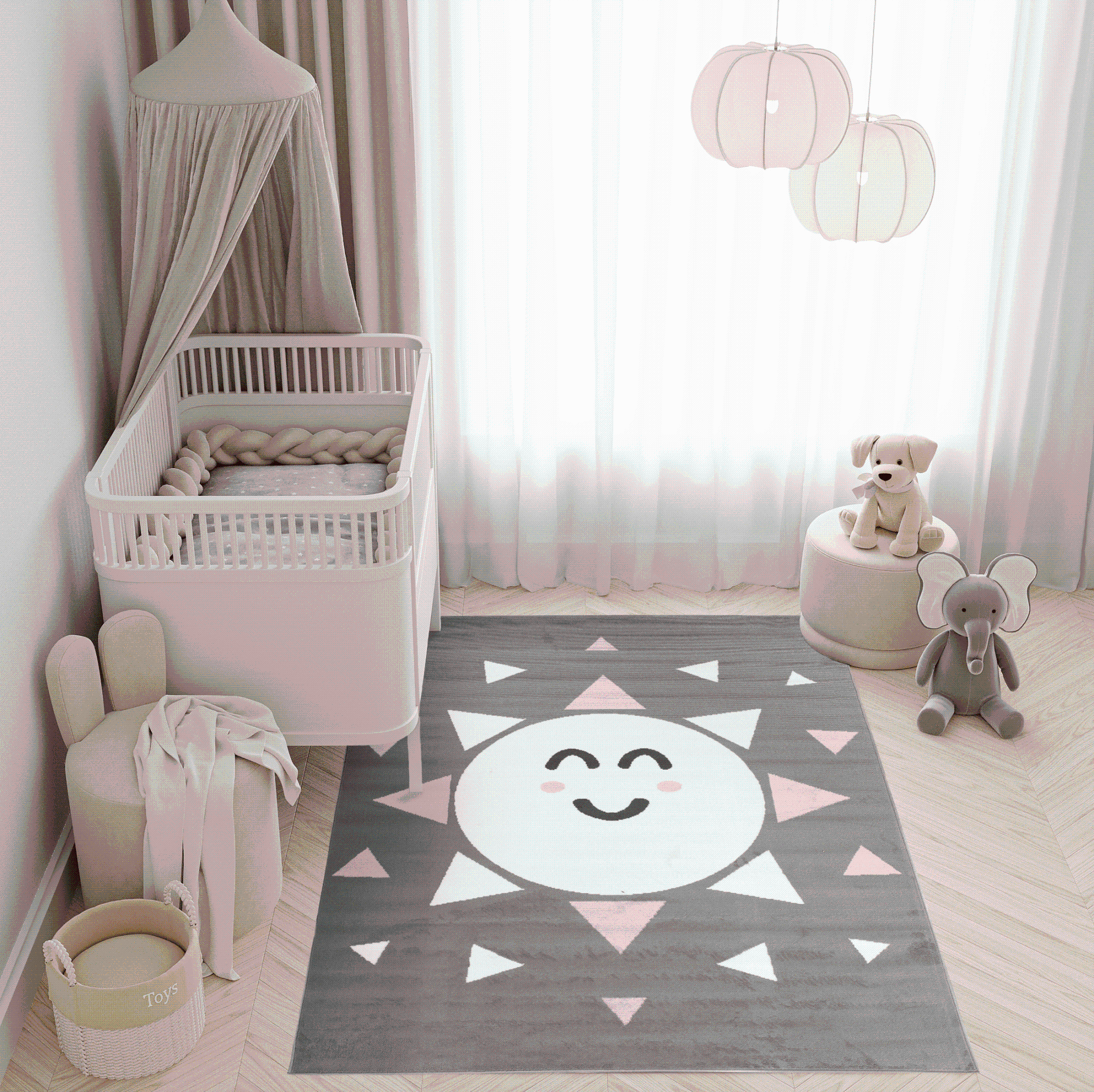 Tappetino Gioco Per Bambini Fancytan – Morbido E Antiscivolo, Stile Tatami, Rosa 150x200cm – Perfetto Per Camerette E Soggiorno