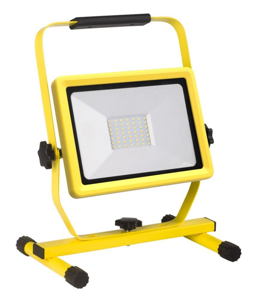 Faro Led da lavoro portatile 30W Power bank Nero e giallo Alimentazione a batteria e pannello solare IP66 Bianco freddo 6000K Dimmerabile M LEDME Faro Led da lavoro portatile 30W Power bank Nero e giallo Alimentazione a batteria e pannello solare IP66 Bianco freddo 6000K Dimmerabile M LEDME