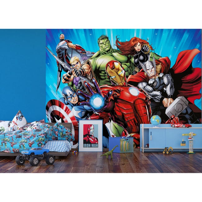 Papier Peint Intissé - Disney Marvel Avengers 360 cm x 270 cm