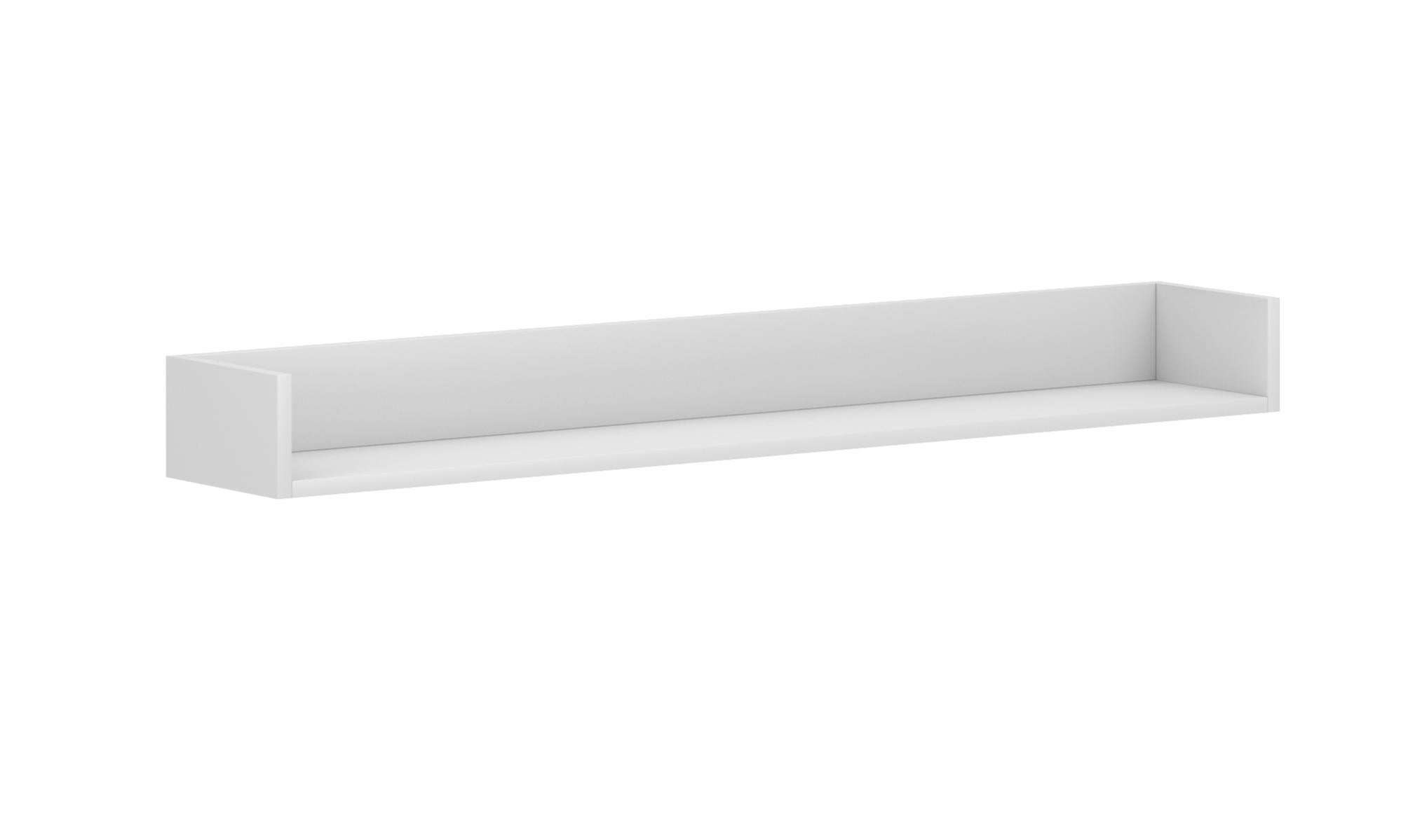 Vivaldi étagère murale suspendu Cup - 120 cm - blanc mat - style design