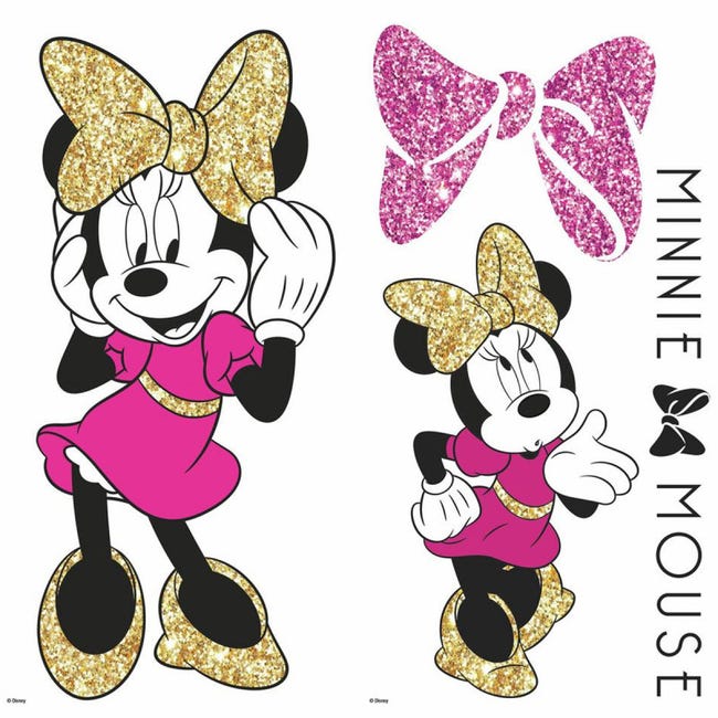 Stickers géant Minnie Mouse Glitter Disney 23x44cm
