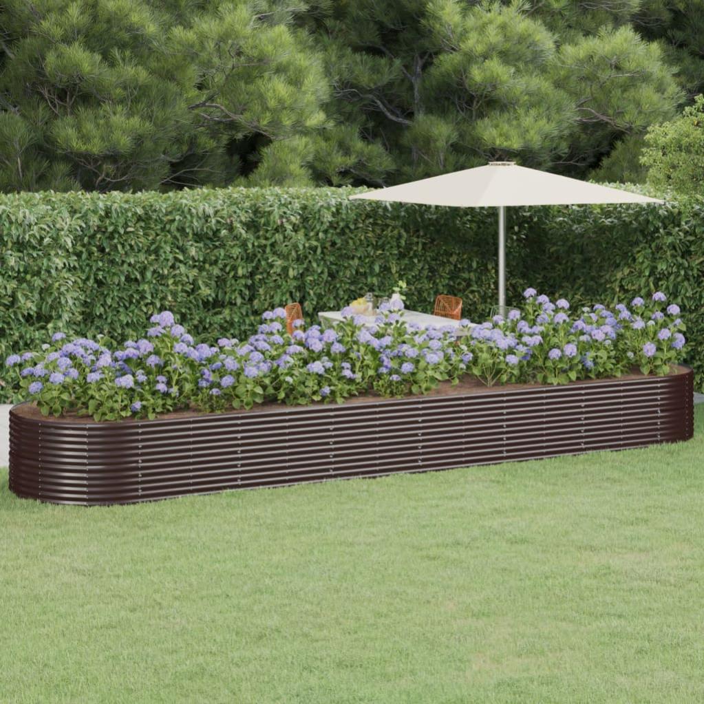 VidaXL Letto Giardino Acciaio Verniciato a Polvere 224x40x36cm Argento