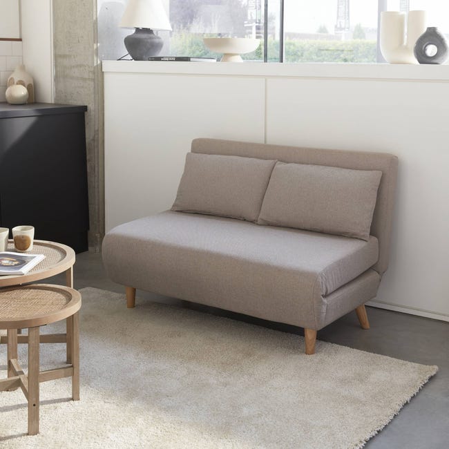 YRRA Canapé-lit d'angle moderne 2 places avec repose-pieds en tissu -  Fauteuil simple (canapé 2 places + chaise simple) - Gris clair - Canapé 2  places