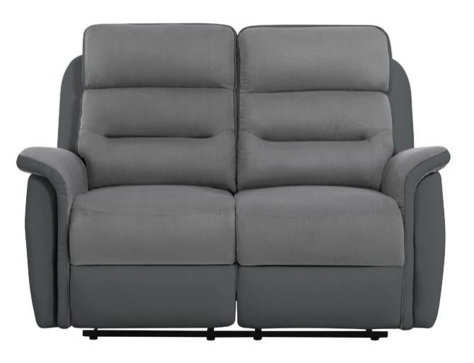 Canapé Relax 3 Places + 2 Places Loungitude - Simili/microfibre Gris - Inclinaison Manuelle
