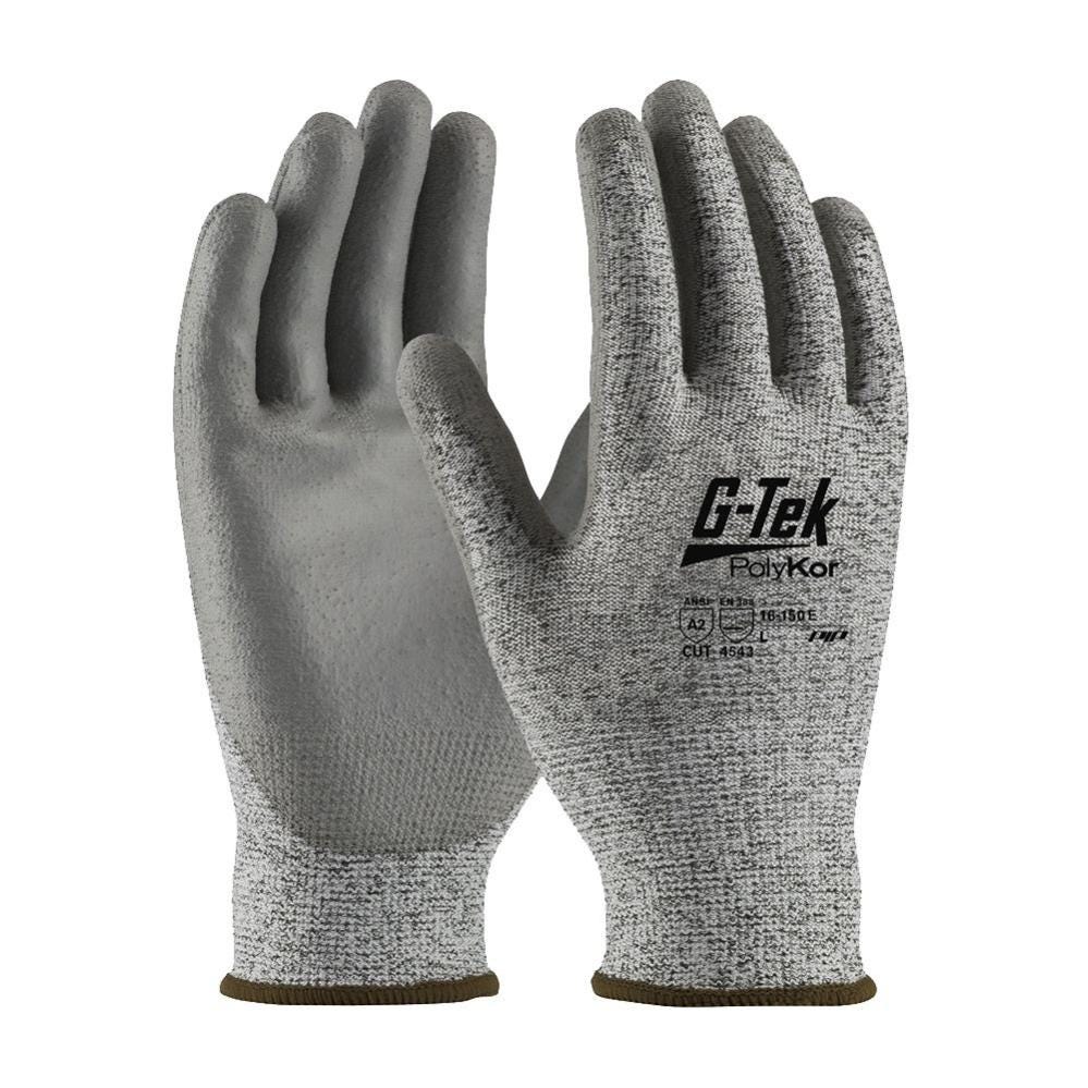 Gants anti-coupure D G-Tek® POLYKOR™ enduit polyuréthane gris T8 - PIP -  16-560E-8