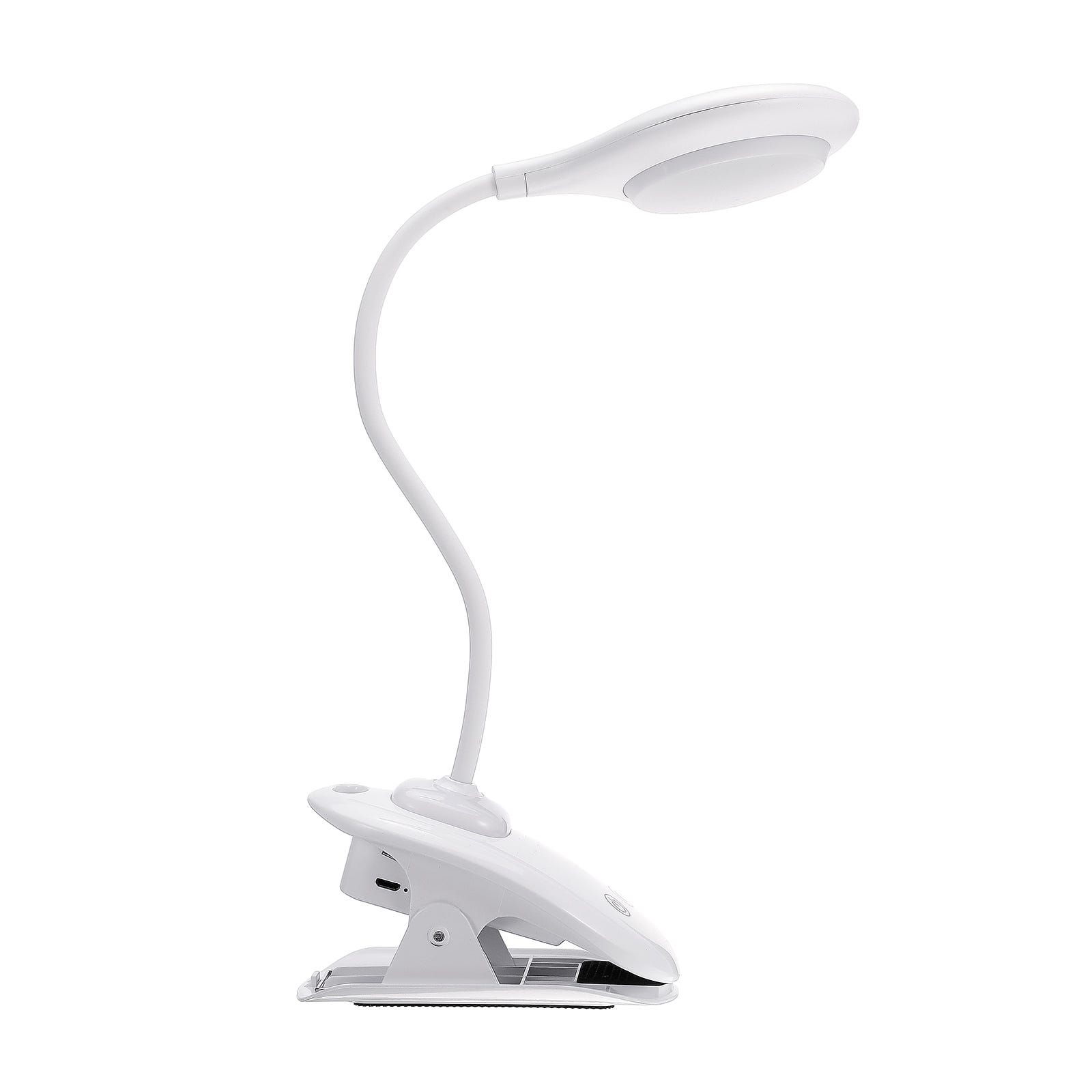 Lampe de Bureau LED Rechargeable à Pince Blanc, Veilleuse Led