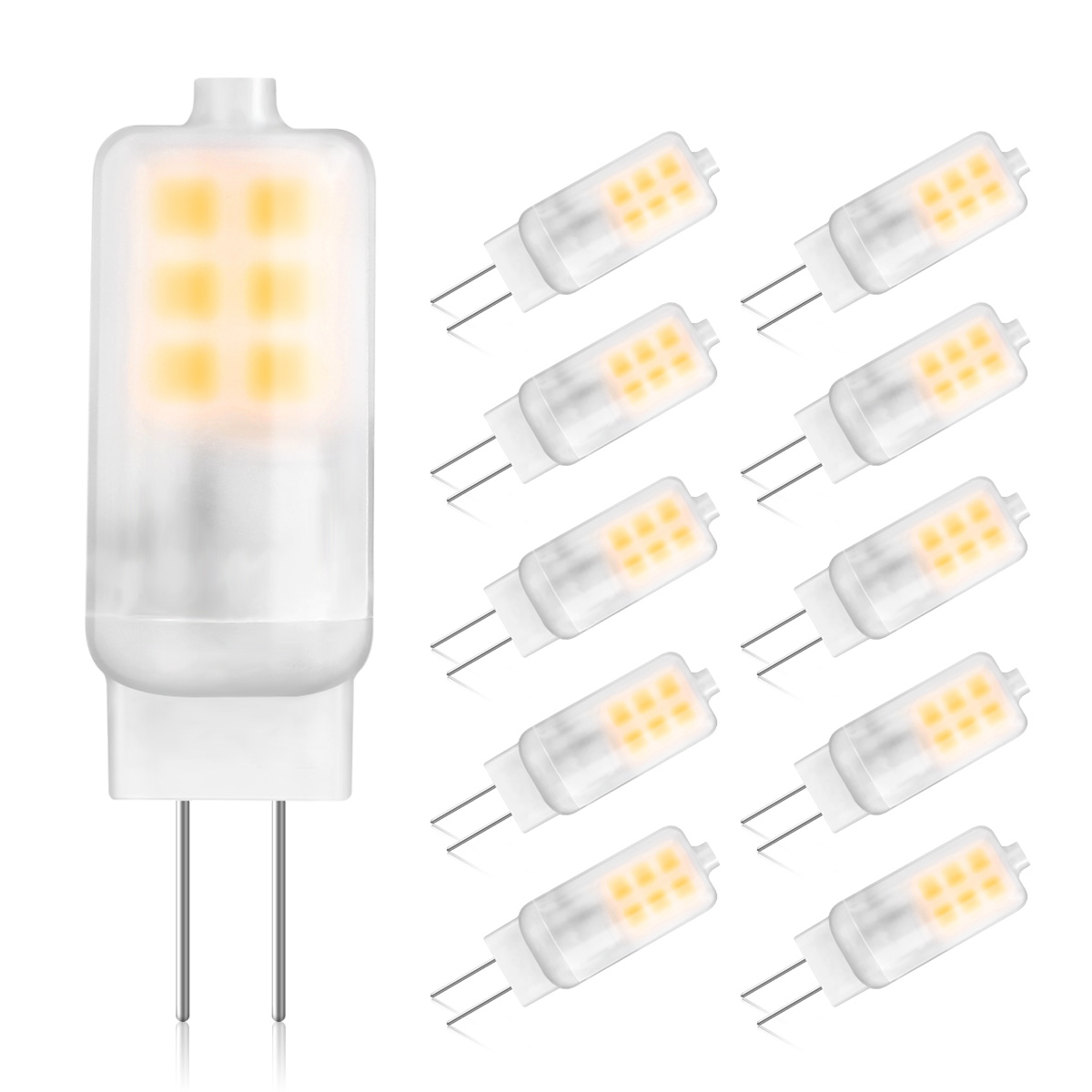 Lot de 10 Ampoules LED capsule G4 AC12V 250LM 3000k Leroy Merlin