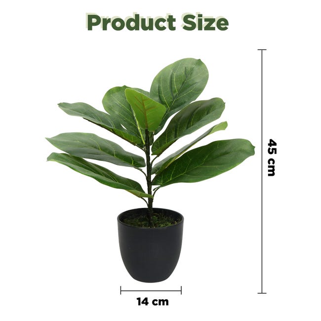 Plante Artificielle Arbre Figuier lyre 45 cm Plastique + Pot45 x 13 x 14 cm  - FIDDLE | Leroy Merlin