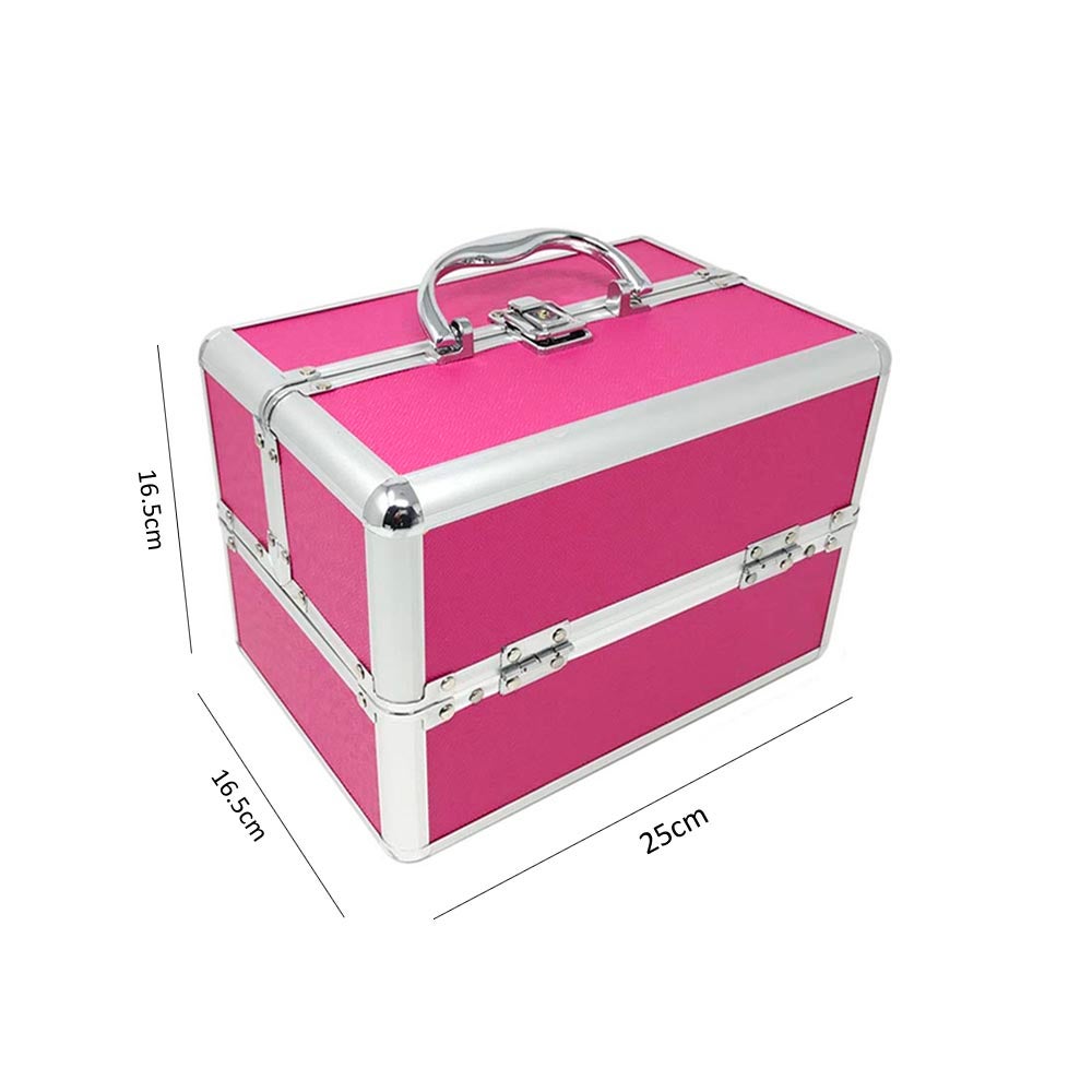 AREBOS Beauty case valigia porta trucco - portagioie - multiuso Rosa