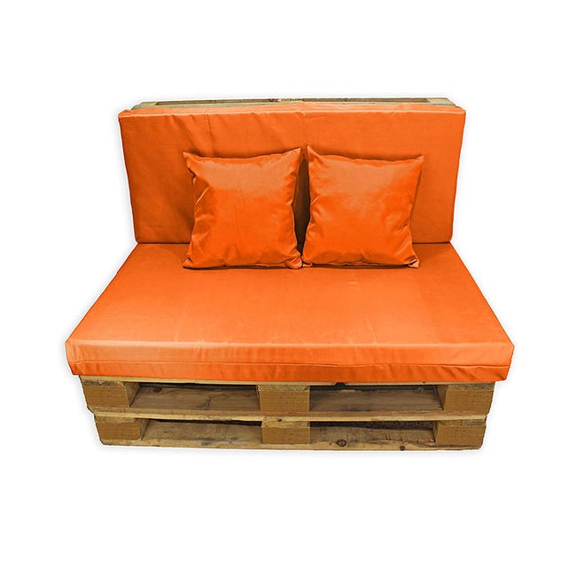 Cojines Sofá Palets Impermeable y Desenfundable 120x80 cm Naranja - Acomoda  Textil. | Leroy Merlin