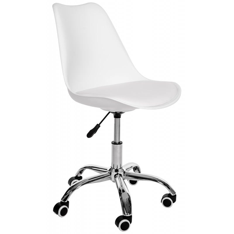 Chaise de bureau Gigi - Sur roulettes - Chaise de bureau ergonomique -  Tissu - Pour